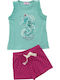Kids' Set with Shorts Summer 2pcs Turquoise