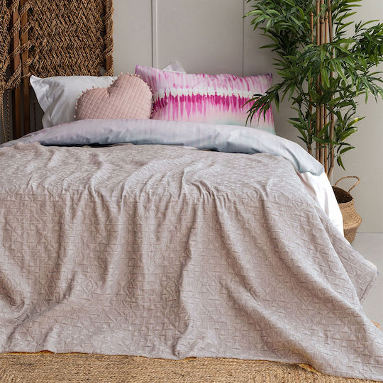 Palamaiki Inez Coverlet Single from Polyester Beige 170x260cm