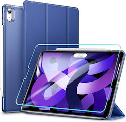 ESR Set Ascend Tempered Glass Flip Cover Synthetic Leather / Silicone Navy (iPad Air 2020/2022)