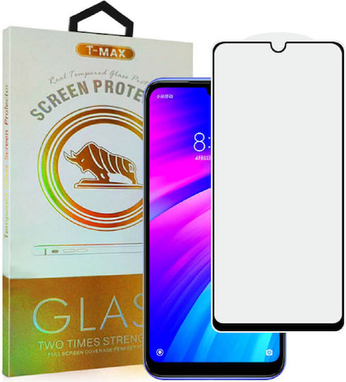 T-Max Premium 3D Full Glue Full Face Tempered Glass Black (Redmi 7)