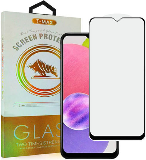 T-Max Premium 3D Vollkleber Vollflächig gehärtetes Glas Schwarz (Galaxy A03s)