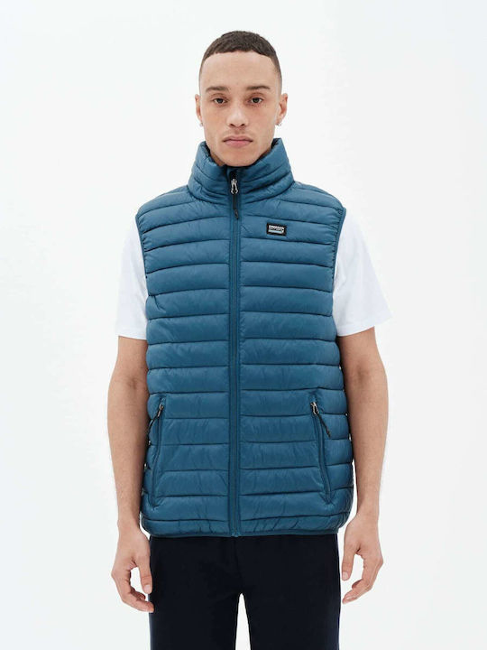 Безръкавно Зимно Puffer Водоустойчиво Синьо Мъжко Яке