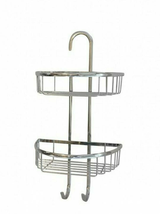 D-D109i Montat pe perete Raft de Baie Inox cu 2 Rafturi 21x13x41cm