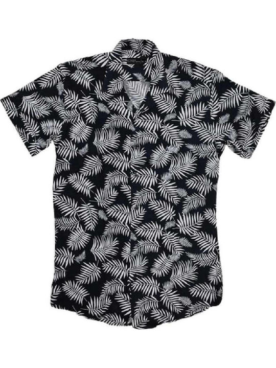 Canadian Country Short-sleeved Shirt Floral Black
