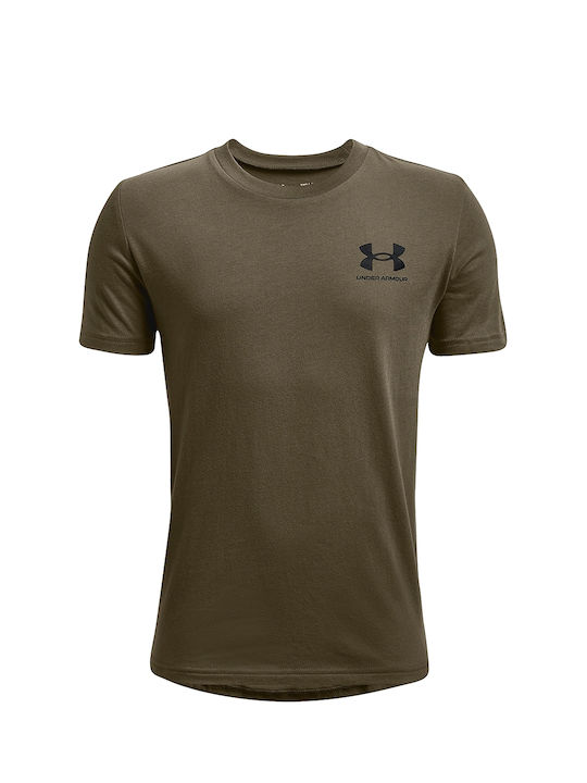 Under Armour Παιδικό T-shirt Χακί