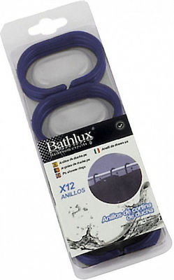 Bathlux 30018 Badevorhangringe Blau 12Stück
