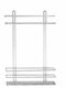 Tekno-Tel 455.LM005 Επιτοίχια Ραφιέρα Μπάνιου Inox με 2 Ράφια 25x11x37cm Ασημί