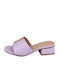 Envie Shoes Chunky Heel Mules Lilac