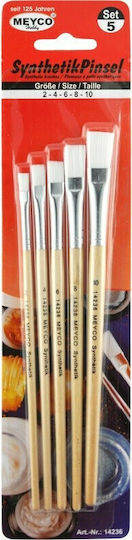 Meyco Plaque Paint Brush Set No10 / No2 / No4 / No6 / No8 5pcs