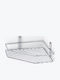 Tekno-Tel 455.ES071 Γωνιακή Επιτοίχια Ραφιέρα Μπάνιου Inox με 1 Ράφι 27.5x20x8cm