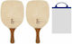 Summertiempo Beach Rackets Set Beige 520gr with Straight Handle Brown