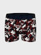 Мъжки боксерки Burgundy с Дизайн 1Опаковка