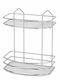 Tekno-Tel 455.BK008 An der Wand montiert Badezimmerregal Inox mit 2 Regalböden 24x15x30cm Silber