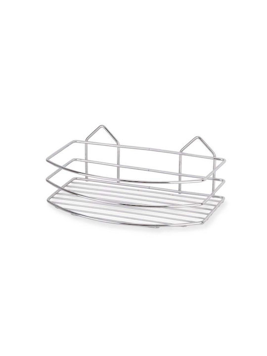 Tekno-Tel 455.BK007 Wall Mounted Bathroom Shelf Inox 24x15x9cm Silver