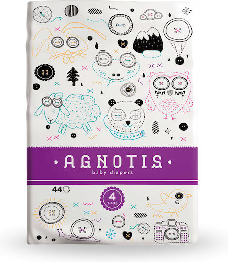 Agnotis Πάνες με Αυτοκόλλητο Baby No. 4 για 7-18kg 44τμχ