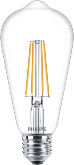 Philips Corepro Bec LED 7W pentru Soclu E27 și Formă ST64 Alb cald 806lm