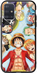 One Piece Samsung Galaxy A51 Groove TPU (Gehärtetes Glas und TPU)