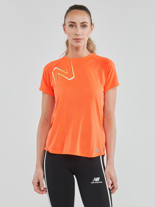 New Balance Women's Athletic T-shirt Orange