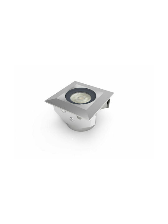 Optonica Spot Floor Lamp LED 1.3W with Warm White Light IP68 Silver