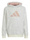Kids Sweatshirt with Hood and Pockets White