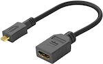 Goobay HDMI 1.4 Kabel Mikro-HDMI-Stecker - HDMI-Buchse 0.15m Schwarz