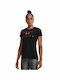 Under Armour Γυναικείο Αθλητικό T-shirt Fast Drying Μαύρο