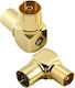 Oehlbach Konverter Koaxial männlich zu Koaxial weiblich Gold 2Stück D1C4403