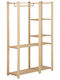 vidaXL Floor Garment Rack made of Wood Beige 110x38x170cm
