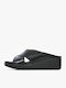 Women's Leather Platform Shoes Black