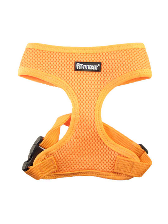 Pet Interest Dog Harness Vest Mesh Plain Orange X-Large 55-76cm 5445-XL
