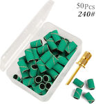 Set of 50 Grinding Stones for Electric Wheel with Pastel Green Drill Bit Stem