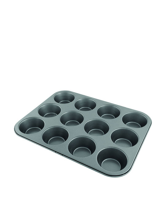 Gp&Me Φόρμα Ζαχαροπλαστικής για Cupcakes/Muffins από Αλουμίνιο 12 Θέσεων
