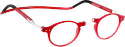 Clic Brooklyn Reading Glasses +2.00 with Magnet in Red color Brooklyn