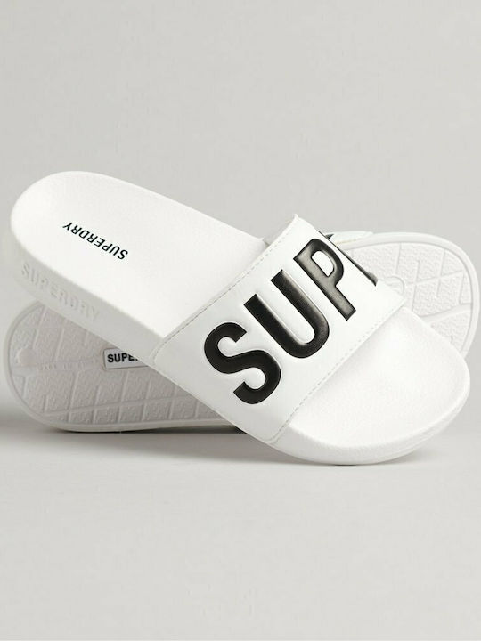 Superdry Slides σε Λευκό Χρώμα