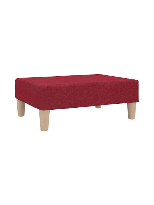 Stool Footstool Upholstered with Velvet Red 78x56x32cm