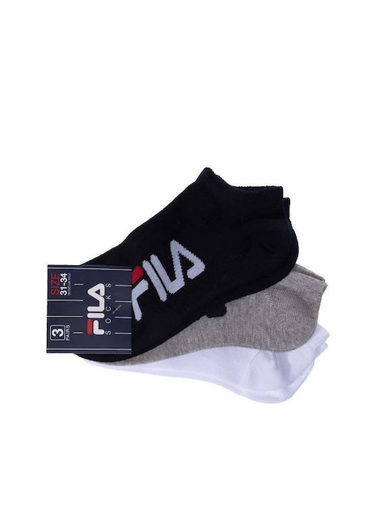 Fila Boys 3 Pack Sport Ankle Socks Multicolour