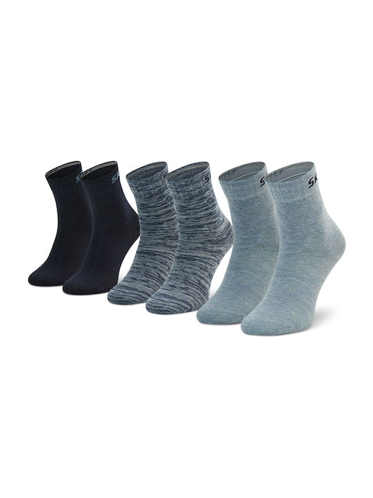 Skechers Boys 3 Pack Knee-High Sport Socks Blue