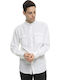 Long-sleeved Linen Shirt Off White