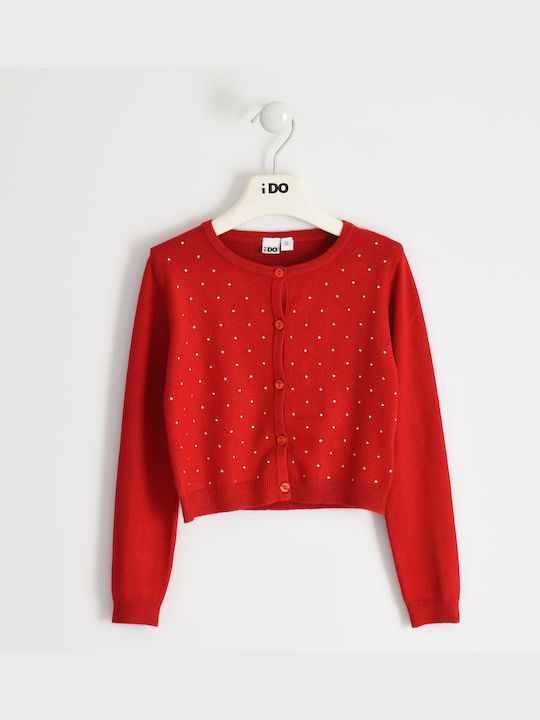 iDO Kids Cardigan Knitted Red