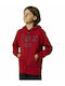 Fox Boys Fleece Hooded Sweatshirt with Zipper Red