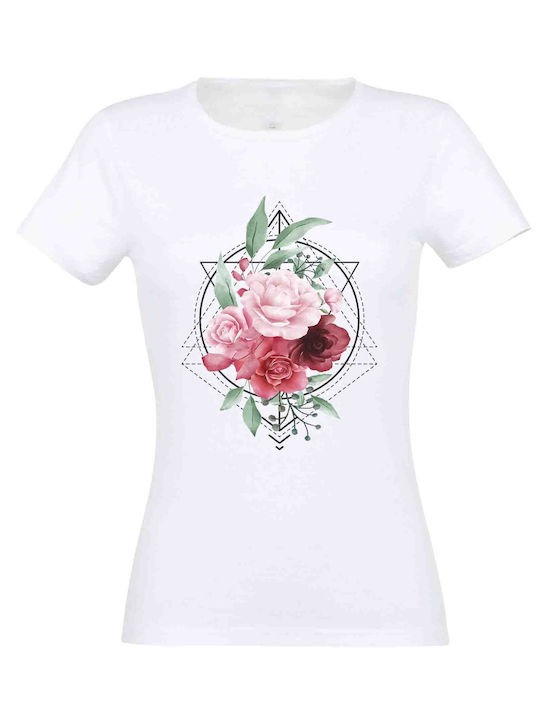 Γυναικείο t-shirt λευκό Boho#42 - Λευκό