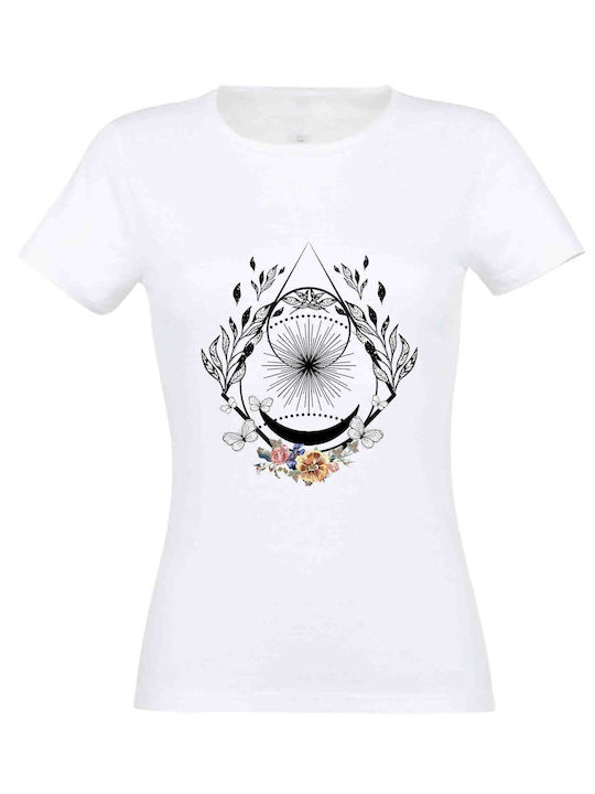 Γυναικείο t-shirt λευκό Boho#7 - Λευκό
