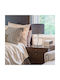 Fan Europe Hendrix Glass Table Lamp for Socket E27 LED with White Shade and Transparent Base