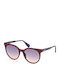 Max & Co Women's Sunglasses with Burgundy Plastic Frame and Purple Gradient Lens MO0044 69W