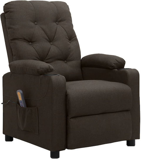 Relaxsessel Friseurwaschbecken mit Fußhocker Braun 78.5x93x96.5cm