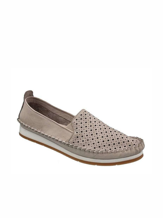 Safe Step Leather Women's Moccasins in Gray Color