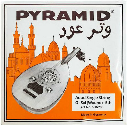 Pyramid Aoud Μονή Χορδή Nylon για Ούτι Αραβικό Κούρδισμα G (Sol) Wound