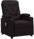 Relaxsessel Friseurwaschbecken mit Fußhocker aus Kunstleder Schwarz 78.5x93x96.5cm