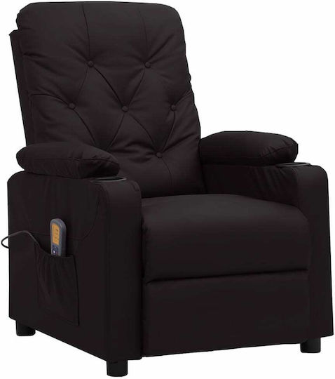 Relaxsessel Friseurwaschbecken mit Fußhocker aus Kunstleder Schwarz 78.5x93x96.5cm