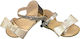 Babywalker Taufschuhe für Mädchen Leder Gold